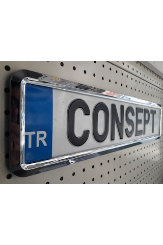 Yeni Nesil Krom Plakalık 2 Adet Krom Plaka Altlığı 299684613