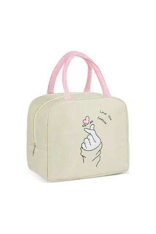 Kadınlar Ve Erkekler İçin Taşınabilir Öğle Yemeği Çantası, Isı Yalıtımlı Öğle Yemeği Kutusu, Yeniden Kullanılabilir Bento Çantası, İş, Piknik, Okul, Seyahat İçin Kalp Tote Çantalar --