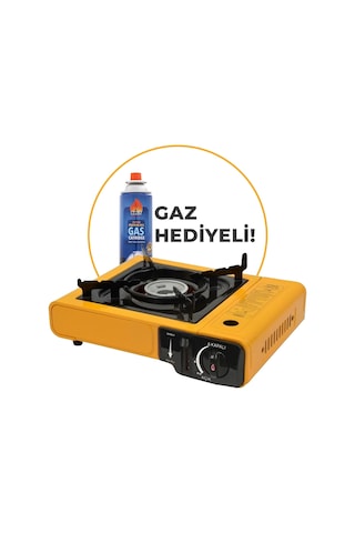 Fischer Tekli Portatif Çantalı Kamp Ocağı Stop Emniyetli Sarı