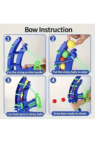 Hightower Yeşil Renkli Büyük Yay Ve Ok Oyuncak Eva Top Fırlatıcı İç Ve Dış Mekan Oyun