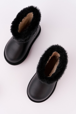 Muggo Frigus Çocuk Kürklü Yağmur Ve Kar Botu Siyah