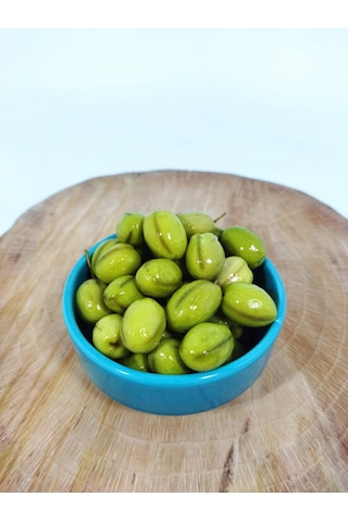 Etik Yerli Ürünler Mudanya Cinsi Yeşil Dilme Tatlanmış Zeytin 5 KG