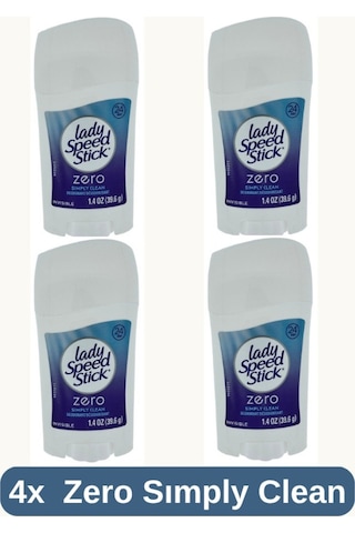 Stick Zero Simply Clean Invisible Deodorant Stick 39.6g- 4 Adet