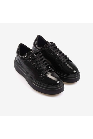 Mocassini Hakiki Deri Erkek Spor & Sneaker Ayakkabı S3 Siyah Kir. Rugan