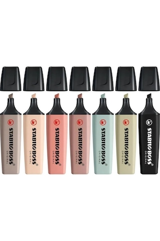 Stabilo Boss Orıgınal Naturecolors Fosforlu Kalem 7 Renk 2024 Çok Renkli