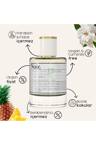 K10 Kadın Edp Parfüm 50 Ml 9% Amber - Çiçeksi