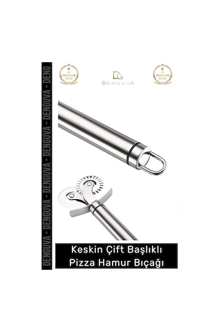 Hamurbıçağı Paslanmaz Çelik Keskin Profesyonel Mutfak Pratik Hamur Çift Başlıklı Pizza Hamur Bıçağı Çok Renkli