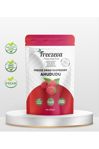 Freezeva Dondurularak Kurutulmuş Ahududu 20 Gr - Freeze Dried Ahududu Kuru Meyve Cipsi 20 G