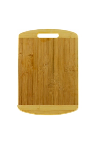 Bambu Oval Kenarlı Büyük Boy Kesim Panosu - Bambu Kesim Tahtası 26 X 36 Cm Kesme Tahtası Kahve