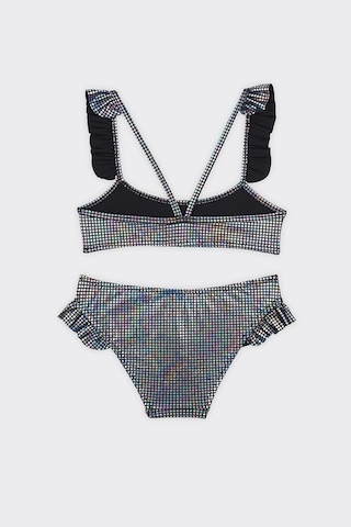 Panço Kız Çocuk Pul Desenli Pembe Bikini 2412GK42008