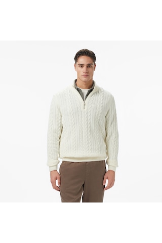 Nautica Erkek Krem Classic Fit Kazak Desenli S57227t Krem