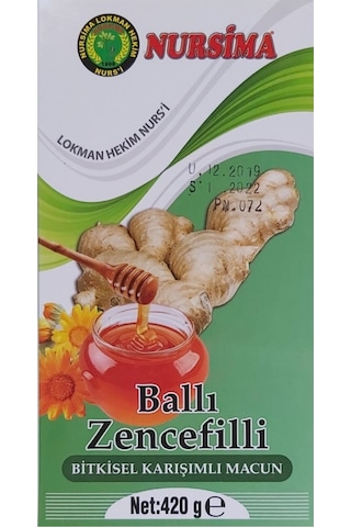 Nursima Ballı Zencefilli Bitkisel Karışım Macun 420 G