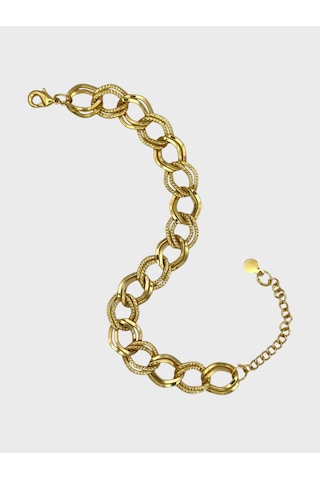 Arnes Jewelry Çelik 22 Ayar Altın Kaplama Samanyolu Bileklik Ar431nes Gold