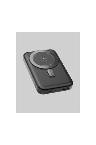 Manyetik Kablosuz Powerbank 22.5w Hızlı Şarjlı Lcd Göstergeli Sarı