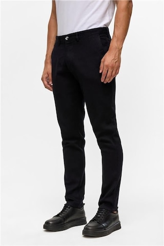 Süvari Siyah Slim Armürlü Pantolon Siyah