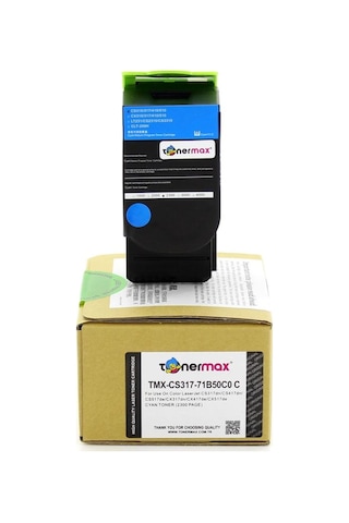 Tonermax Lexmark 71B50C0 Mavi Uyumlu Toner /Cs317 /Cs417 /Cs517 /Cx317 /Cx