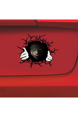 Yunboo Korkunç Halloween Pvc Araba Sticker - 30x25cm Siyah Pencere Dekoru Dış饰