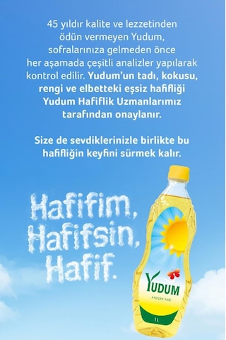 Yudum Ayçiçek Yağı 1 L