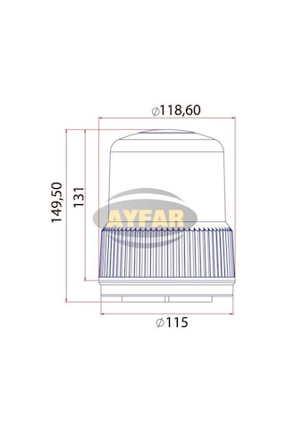 Ayfar Tr-502 Galaxi Tepe Lambası Döner Lamba Çakmaklı 12 Volt (339918923)