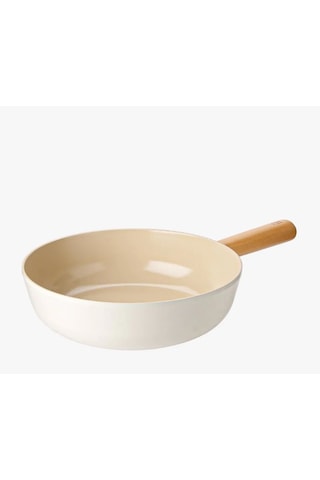 Neoflam Fika Alüminyum Döküm 26 Cm Bej Wok Tava Bej
