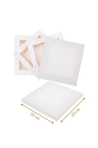 5 Adet 20x20 Cm Boş Tuval Tablo
