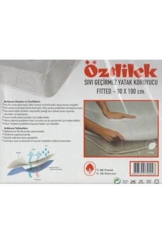 Özdilek Alez Sıvı Geçirmez Fitted 90X190