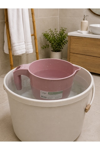 Yuvarlak Şeffaf Maşrapa 1,5 L Pembe