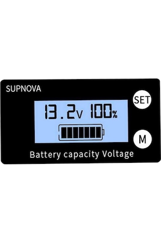 Dinosaurs F Fityle Araba Lcd Akü Kapasitesi Monitör Gerilim Ölçer Dc 8 V-100v Araba Araç Için -, 61x33x15mm Style1