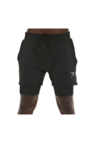 Erkek Taytlı Spor Şort Pan Siyah 001