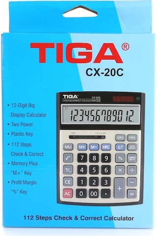 Tiga CX-20C Profesyonel 12 Hane Hesap Makinesi