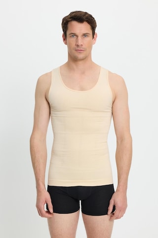 Tudors Erkek Süper Slim Fit Extra Dar Kesim Lastikli Ten Rengi Atlet Korse-41852 Ten Rengi