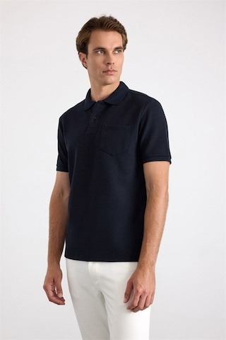 Süvari Lacivert Regular Düz Baskısız Pike Düğmeli Polo Yaka Tişört Sts1014000002-m09