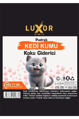 Luxor Kimya Pudralı Kedi Kumu Koku Giderici 200 ML