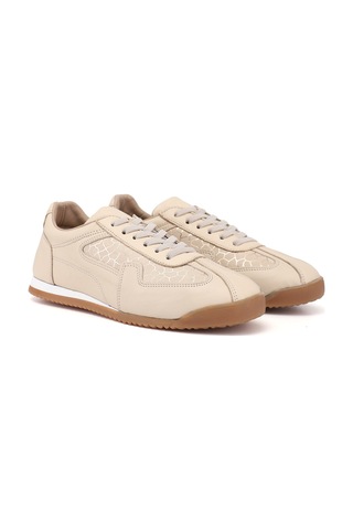Gönderi(R) Gönderi R Kadın Bej Lastik Bağcıklı Hakiki Deri Sneaker Ddza83742547