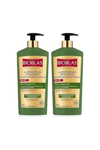 Phytokeratin Saç Dökülmesine Karşı Şampuan 1000 Ml 2 Adet Tüm Saç Tipleri