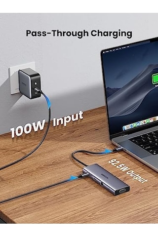 Usb C Yerleştirme İstasyonu 10'u 1 Arada 4k Hdmı, Vga, 3 X Usb A 3.0, Pd 100w, Ethernet, 3,5 Mm Ses, Sd/tf İle