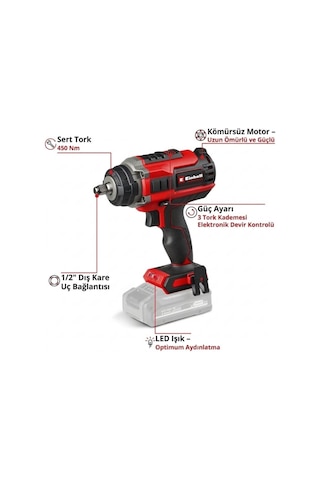 Einhell Impaxxo 18/450 S-FS Solo Akülü Darbeli Somun Sıkma 4510072