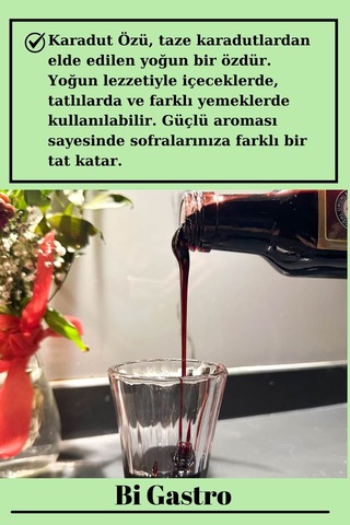 Bi Gastro - Organik Karadut Özü - Karadut Şurubu - Kara Dut Pekmezi - 350 Gr