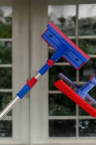 Teleskopik Mop Çift Taraflı Pratik Cam Silme Aparatı Cam Silme Mopu Mikrofiber Bezli Cam Silecek Diğer