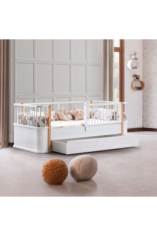 Antalya Yavrulu Karyola, Alvin 3 Kapaklı Dolap, Şifonyer - Ceviz