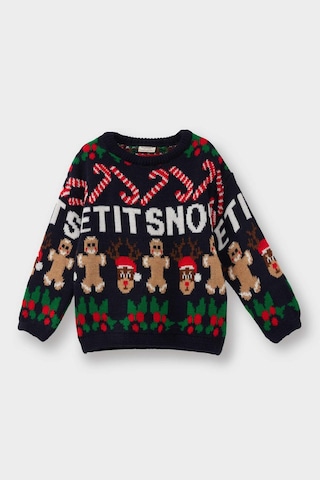 Defacto Erkek Bebek Yılbaşı Temalı Triko Kazak F2588a525wnnv134 Lacivert-nv134