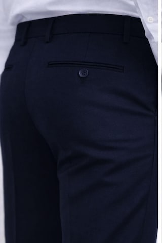 Classics Men Caserta Regular Fit Erkek Armürlü Keten Pantolon - 7635 Lacivert