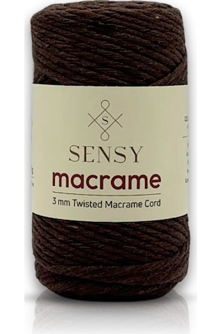 Sensy Premium Taranan Makrome Makrame Hobi Ipi Acı Kahve