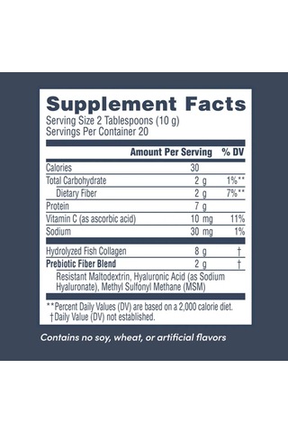 Marine Collagen Peptides + Hyaluronic Acid & C Powder, 7 Oz 200 G Powder