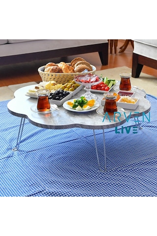 Arvenlive 40-60-70-80-90-100 Cm 7 Farklı Renkli Papatya Desenli Yer Sofrası