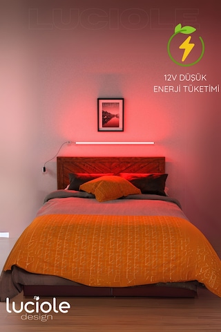 Led Aplik Işık Uzaktan Kumandalı Yatak Tv Üstü 16 Renk 4 Animasyon Yapışkanlı
