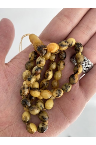 Doğal Kaya Damla Kehribar Tesbih 79769095 45'Lik 4,5 x 3, 5 MM 16 G