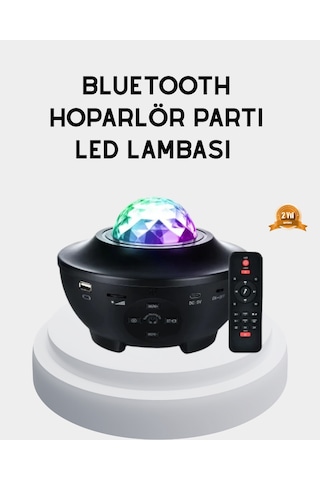 Led Yıldızlı Projektör Galaxy Modlu Renk Ve Parlaklık Ayarlı Gece Lambası Çokrenkli