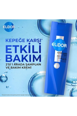 Elidor 2'si 1 Arada Kepeğe Karşı Etkili Şampuan 3 x 400 ML