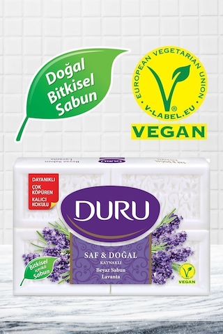 Duru Saf Ve Doğal Kalıp Sabun 4x150 G - Lavanta Adaçayı